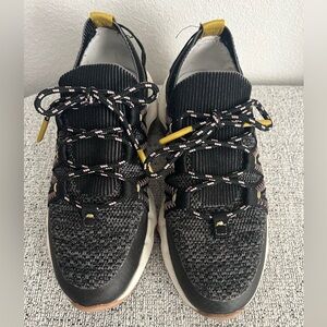 Madewell sneakers, black and mustard